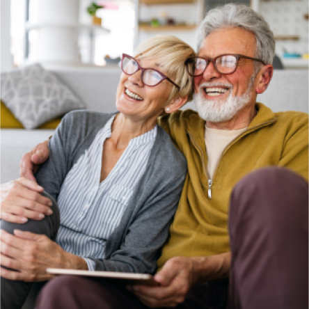 Couple relaxes together knowing they have coverage through Protective Lifetime Assurance Universal Life.