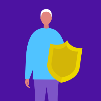 An illustration representing life insurance protection. 