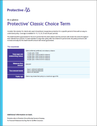 Cover of the Protective Classic Choice term New York at-a-glance flyer