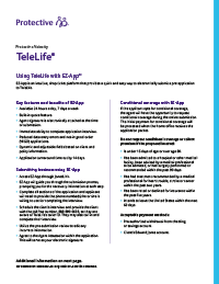 cover of Using TeleLife with EZ-App resource material