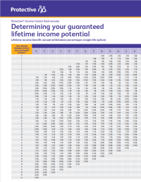 Cover of potential annual lifetime income payment guide.