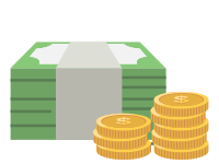 Illustration of money used as a guaranteed lifetime income stream.