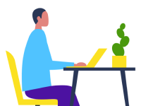 An illustration representing a financial professional working with Protective